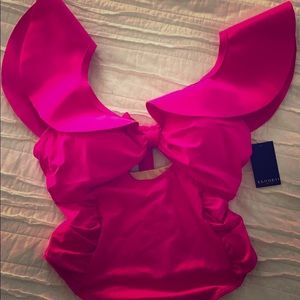 NWT! Eloquii Pink Ruffle Swimsuit